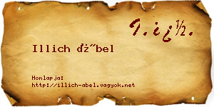 Illich Ábel névjegykártya